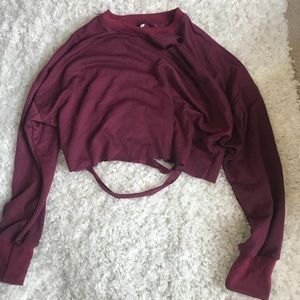 cropped sweatshirt